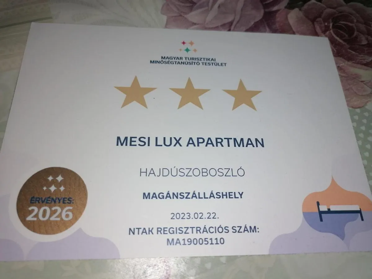 Apartment Mesi Lux Apartman Hajduszoboszlo